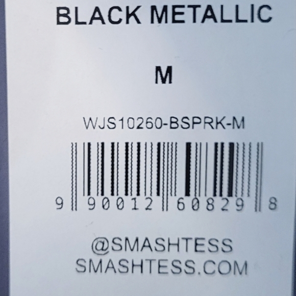 ****NWT*** size M Smash and Tess Double-Take Wide Leg Jumpsuit in Metallic Black - Picture 4 of 10